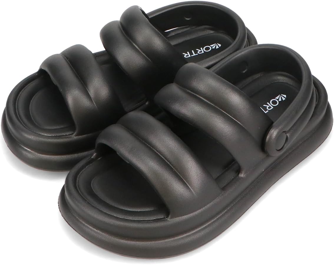 Amazon | パデットストラップEVAサンダル/レディースOT3229BLACK23